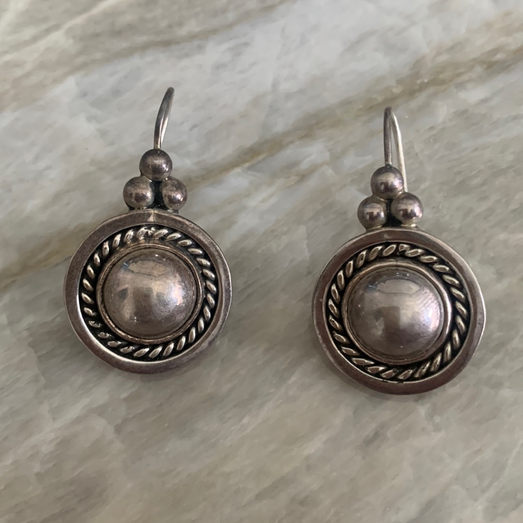 Vintage Stamped Mexico Earrings